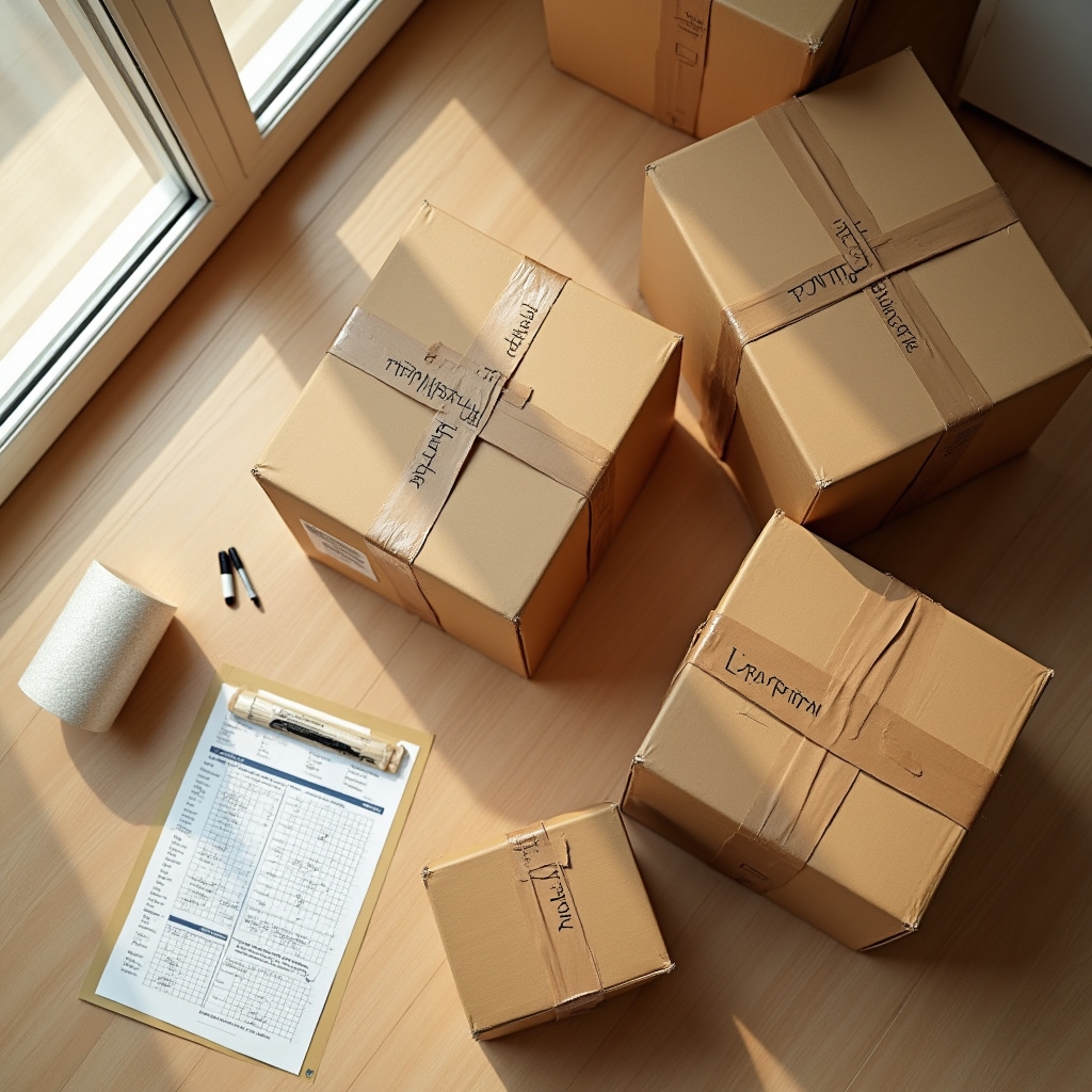 Cajas preparadas para mudanza de hogar